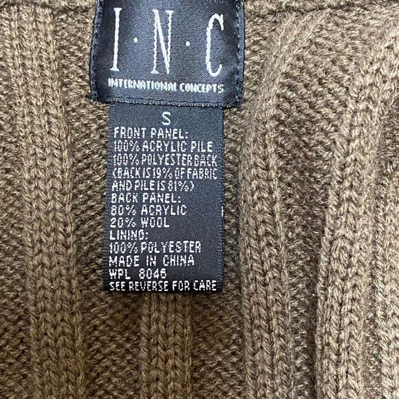 I.N.C International Concepts Faux Fur Brown Vest - Picture 4 of 4